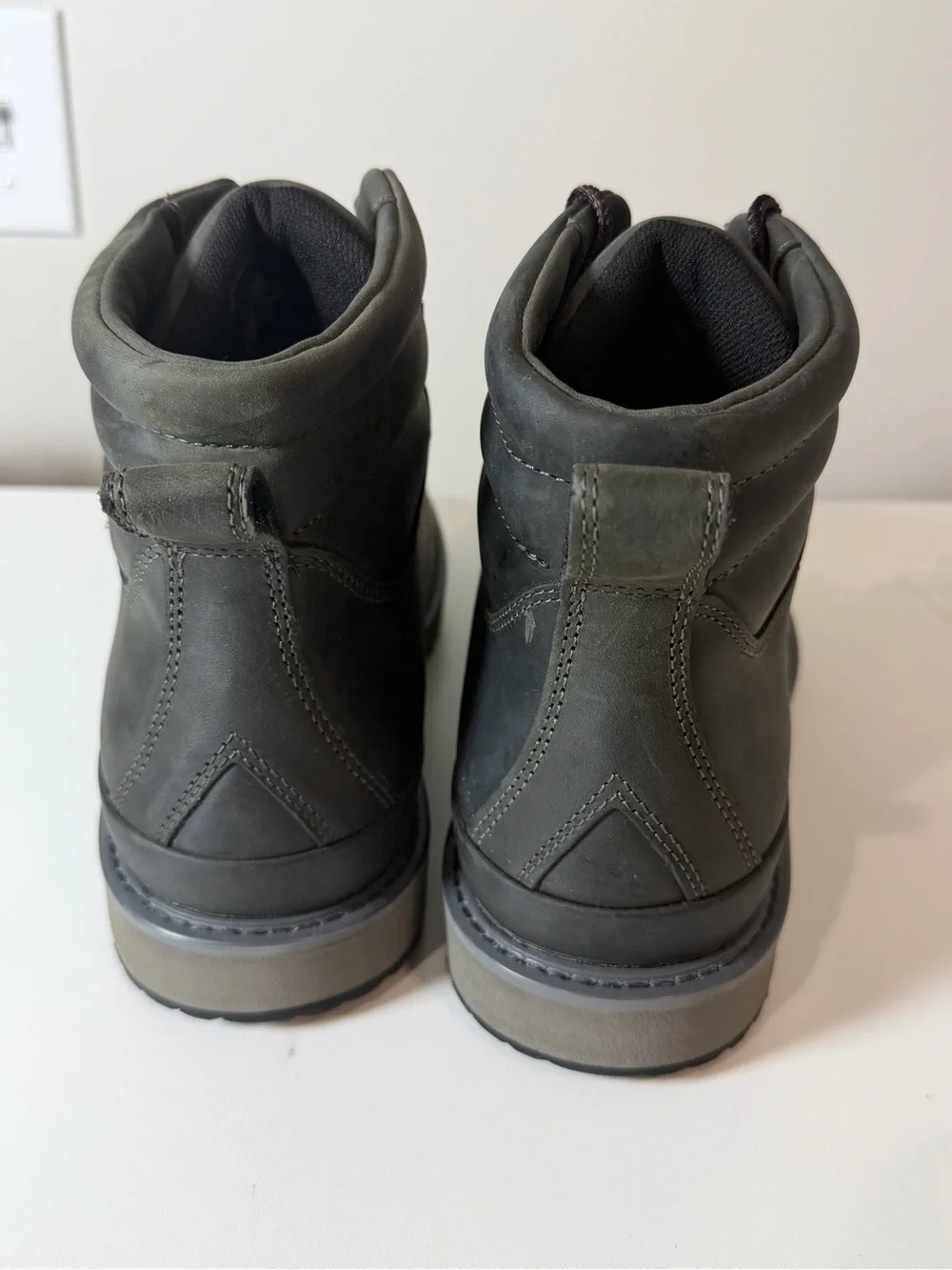 L.L. Bean Size 11 Men's Stonington Moc Toe Black Leather Lace-Up Ankle Boots
